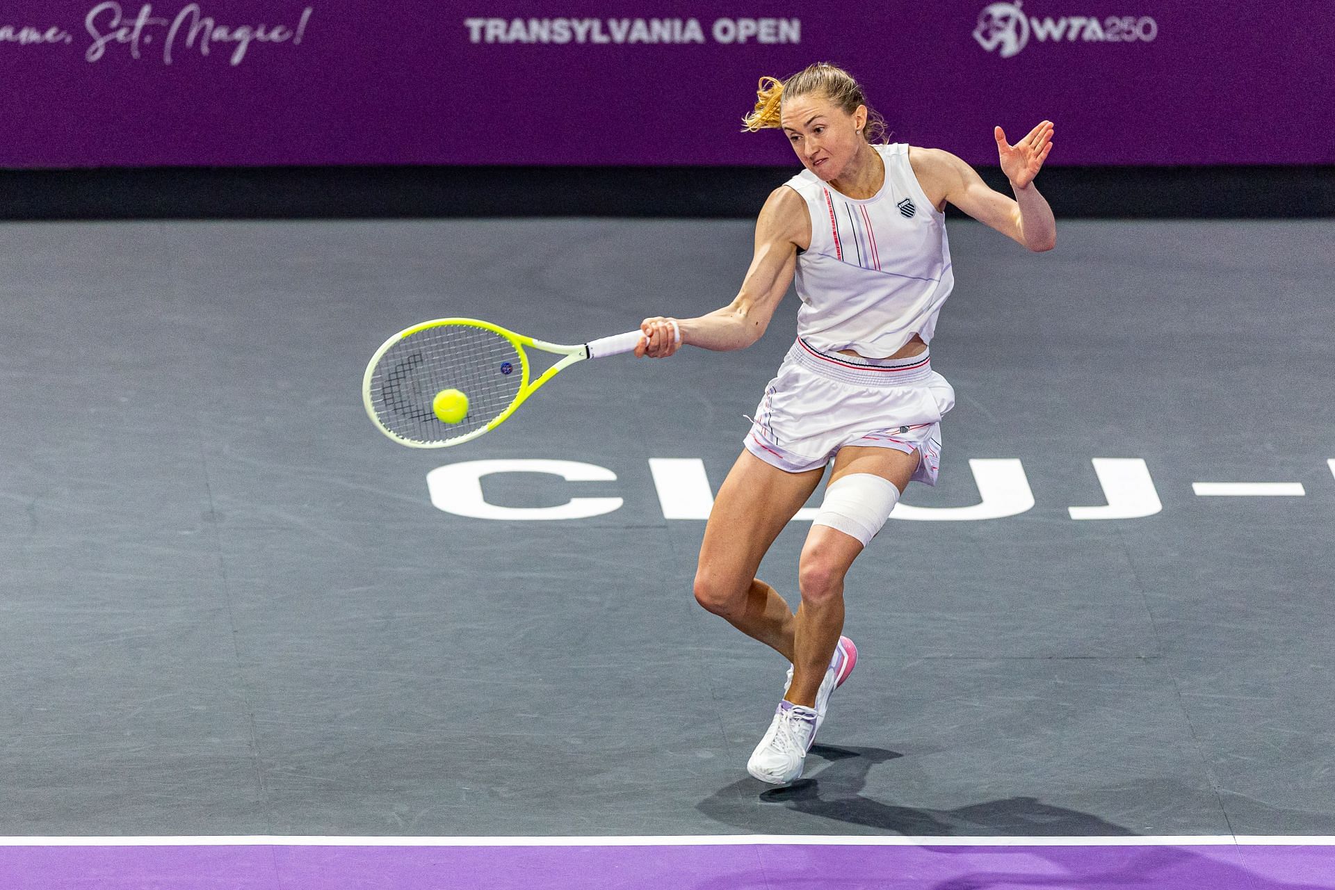 Aliaksandra Sasnovich at the Linz Open 2025. (Photo: Getty)